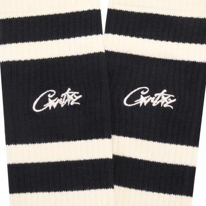 CREAM RETRO SOCKS [BLACK]