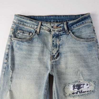 Amr Gradient Camo Patch Jeans