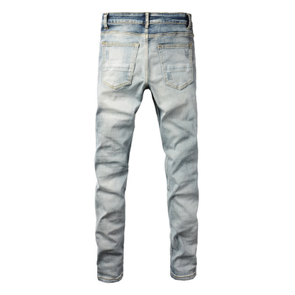 Amr Blue Patch Jeans