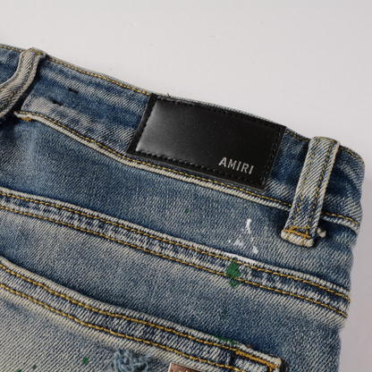Amr Blue Distressed Jeans