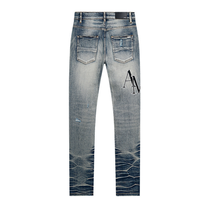 Amr Black Staggered Jeans