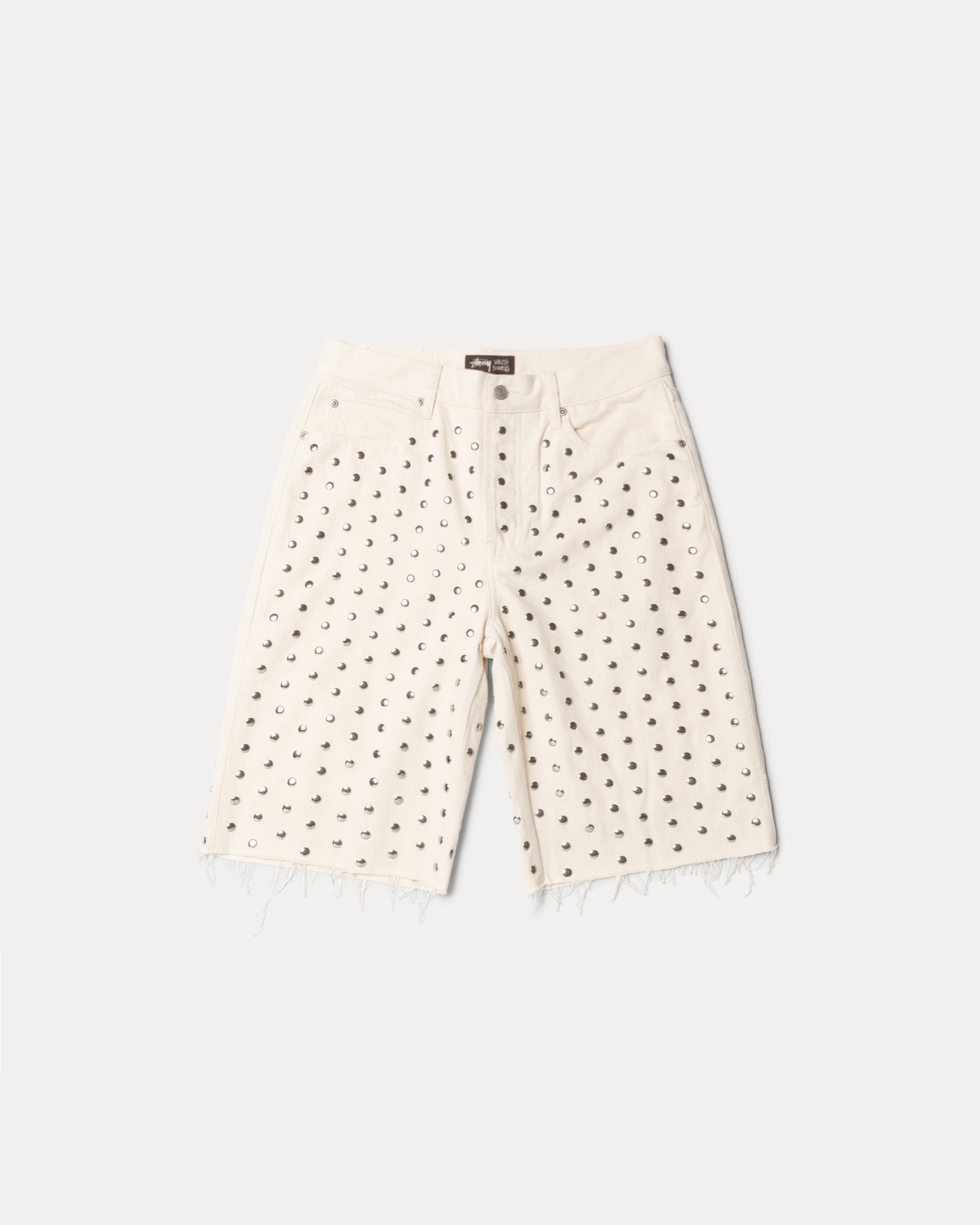 Wb Denim Short Mens Regular In Ivory | hero:main:collection:new-arrivals,wales-bonner,shirts,tops-shirts,all,tees,outerwear,denim,knits,accessories,sunglasses,hoodies,sweats,mens-hoodies-sweatshirts,shorts,pants,bottoms