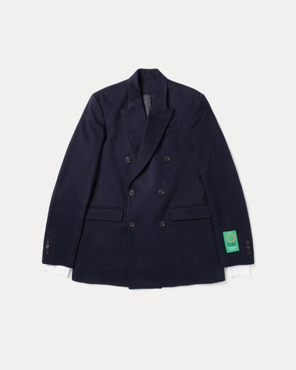 Wb Db Blazer Mens Long Sleeve In Navy | hero:main:collection:new-arrivals,wales-bonner,shirts,tops-shirts,all,tees,outerwear,denim,knits,accessories,sunglasses,hoodies,sweats,mens-hoodies-sweatshirts,shorts,pants,bottoms