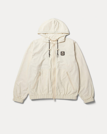 Wb Windbreaker Mens Long Sleeve In Ivory | hero:main:collection:new-arrivals,wales-bonner,shirts,tops-shirts,all,tees,outerwear,denim,knits,accessories,sunglasses,hoodies,sweats,mens-hoodies-sweatshirts,shorts,pants,bottoms