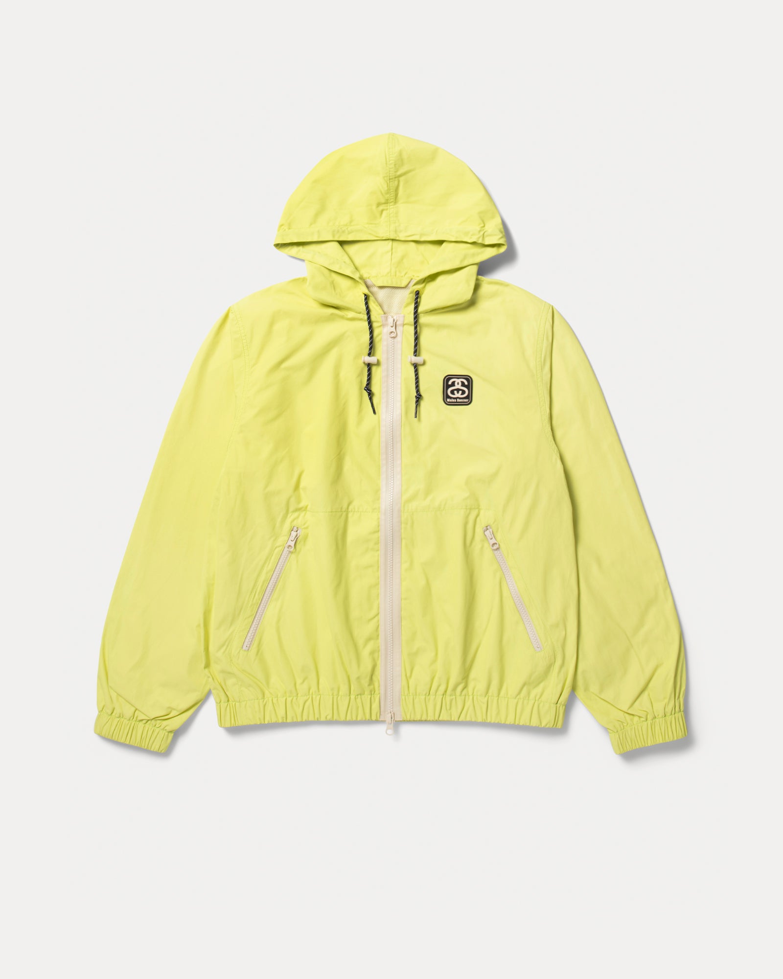 Wb Windbreaker Mens Long Sleeve In Lime | hero:main:collection:new-arrivals,wales-bonner,shirts,tops-shirts,all,tees,outerwear,denim,knits,accessories,sunglasses,hoodies,sweats,mens-hoodies-sweatshirts,shorts,pants,bottoms