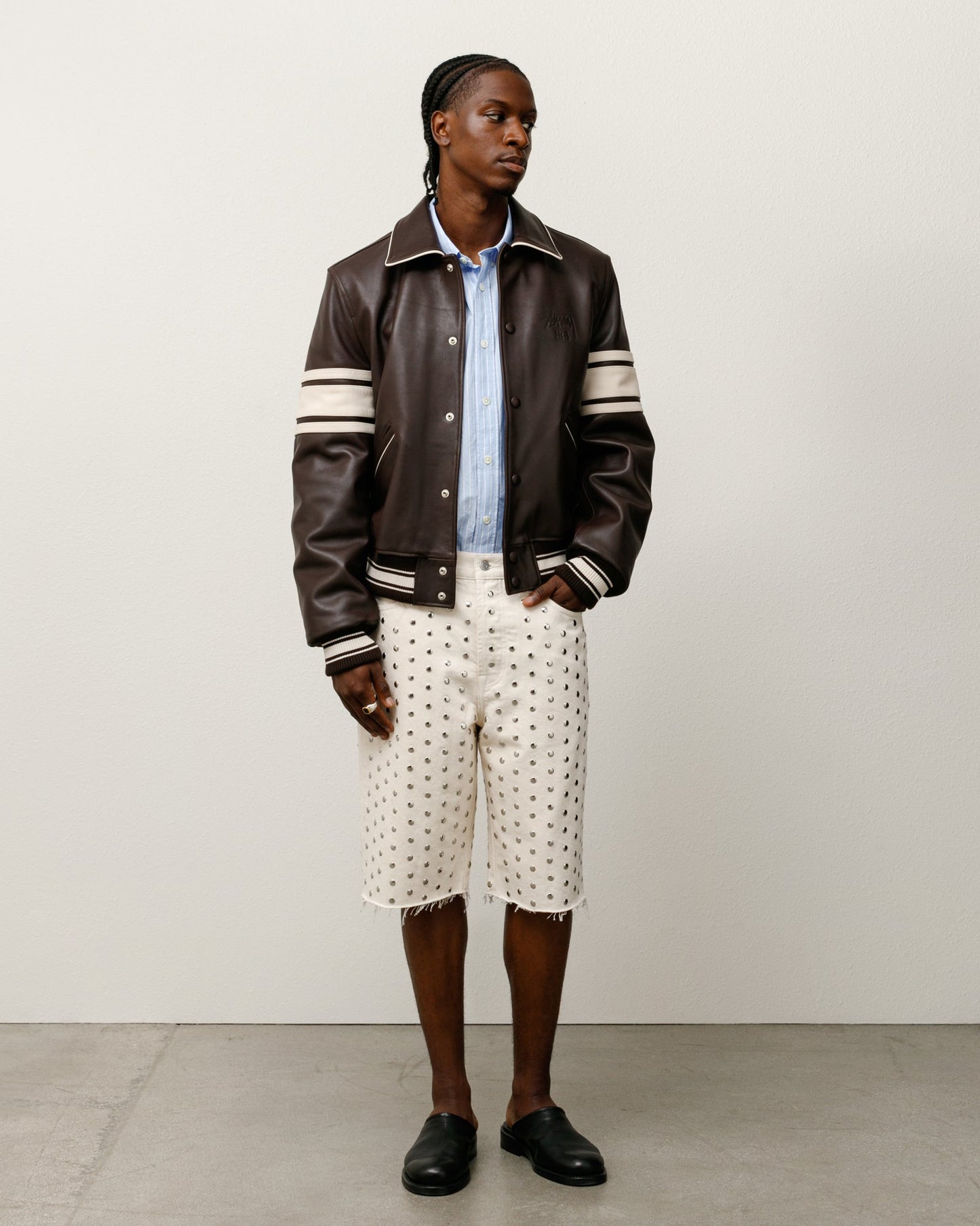 WALES BONNER LEATHER VARSITY