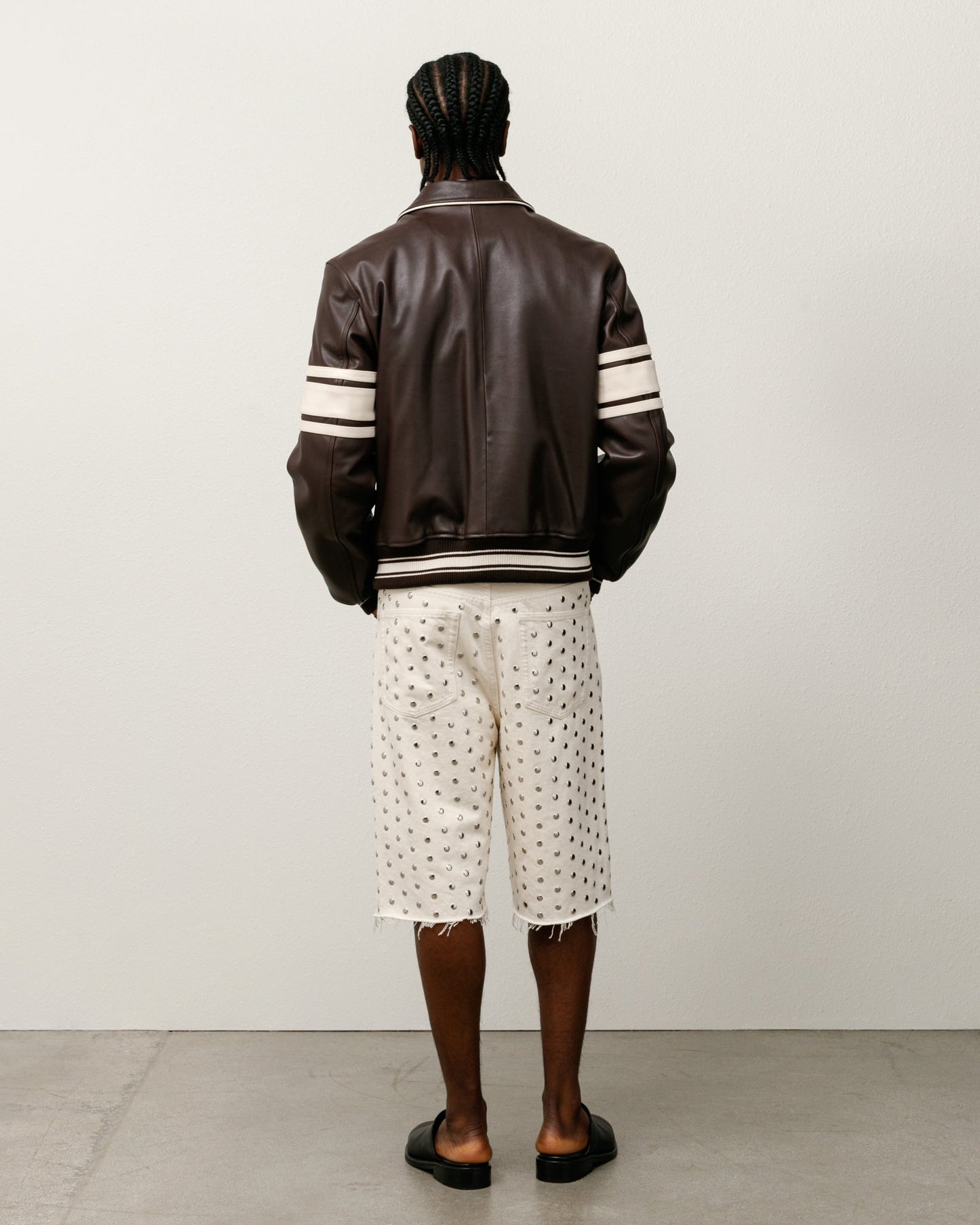 WALES BONNER LEATHER VARSITY