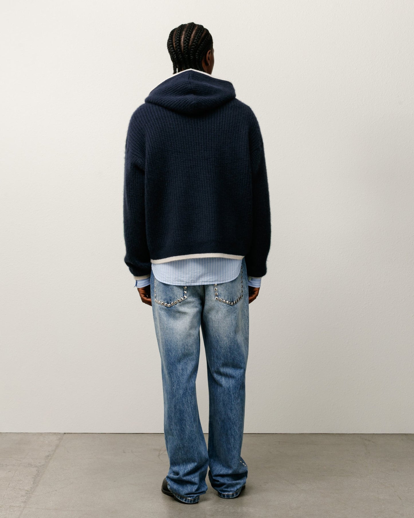 WALES BONNER CASHMERE HOODIE