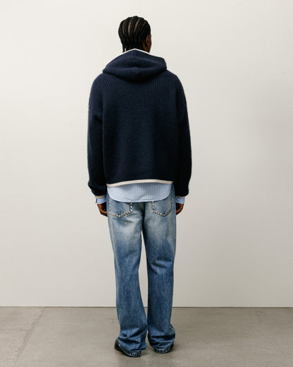 WALES BONNER CASHMERE HOODIE