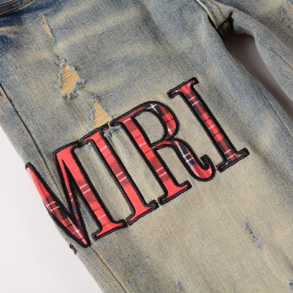 Amr Logo Blue Jeans
