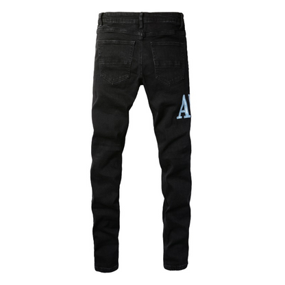 Amr Blue Patch Jeans