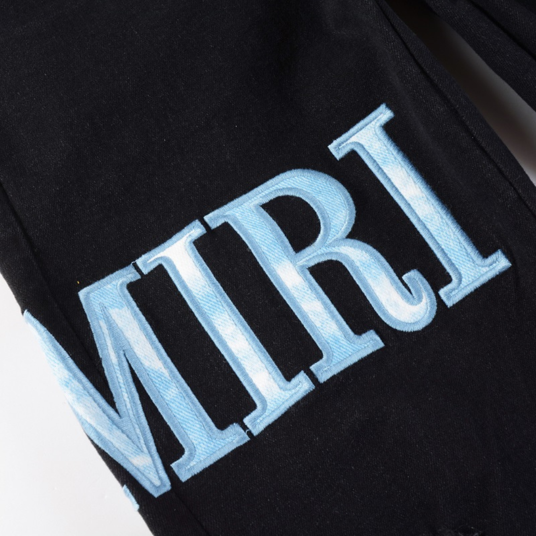 Amr Blue Patch Jeans