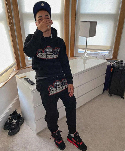 London Shooters Black Red Pants