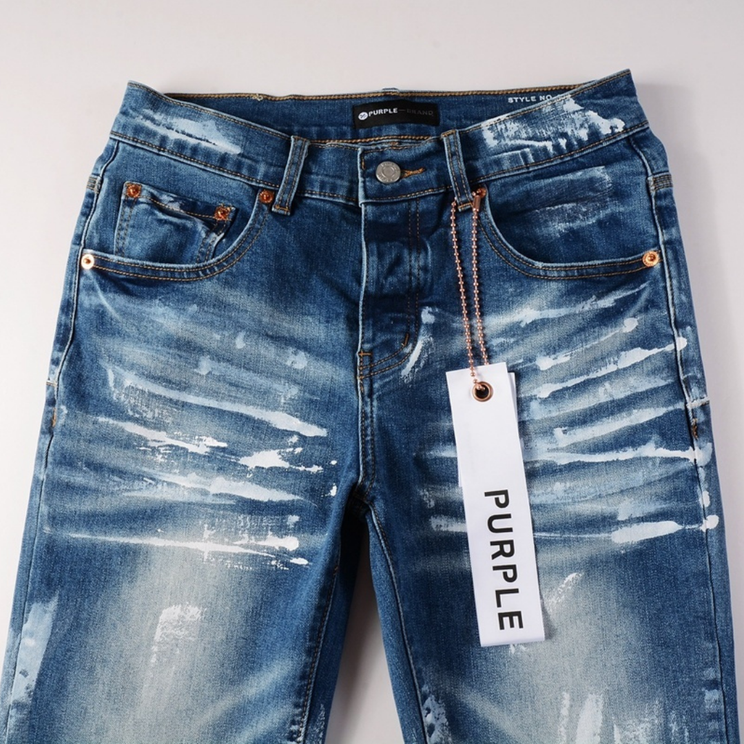 Purple Paint Gradient Blue Jeans