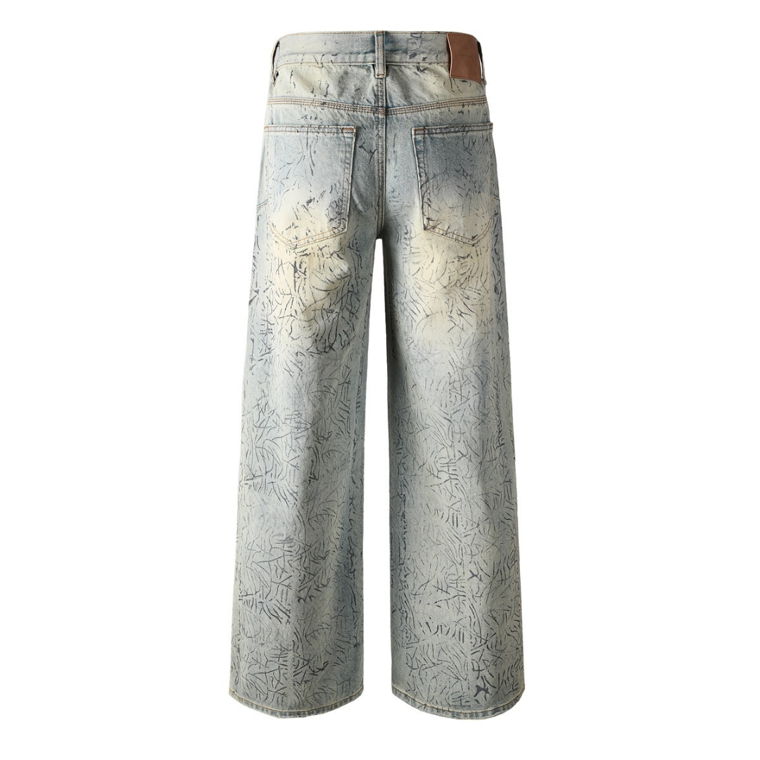 Purple Blue Distressed Jeans