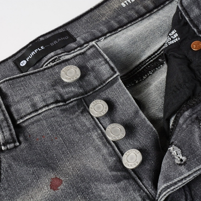 Purple Paint Grey Jeans