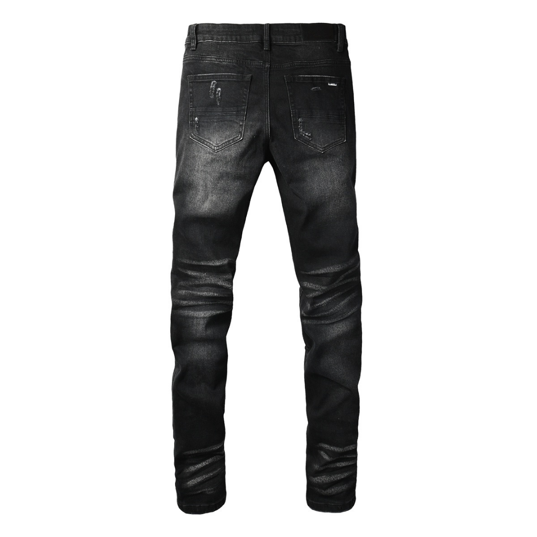 Amr Bandana Black Ripped Jeans