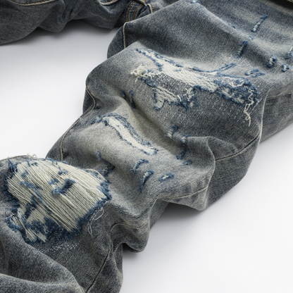 Amr Red Snake Grey Jeans