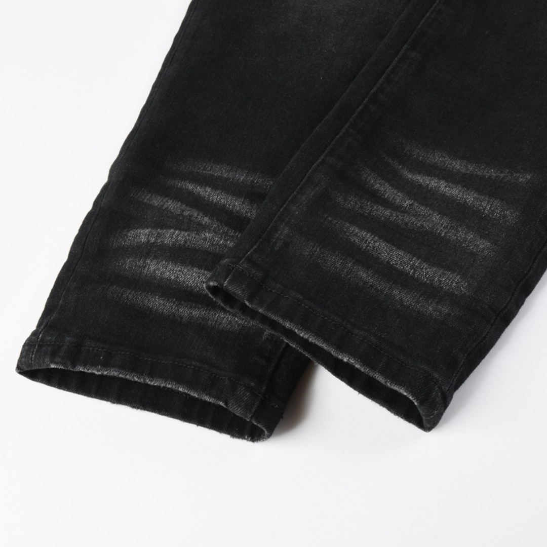 Amr Bandana Black Ripped Jeans