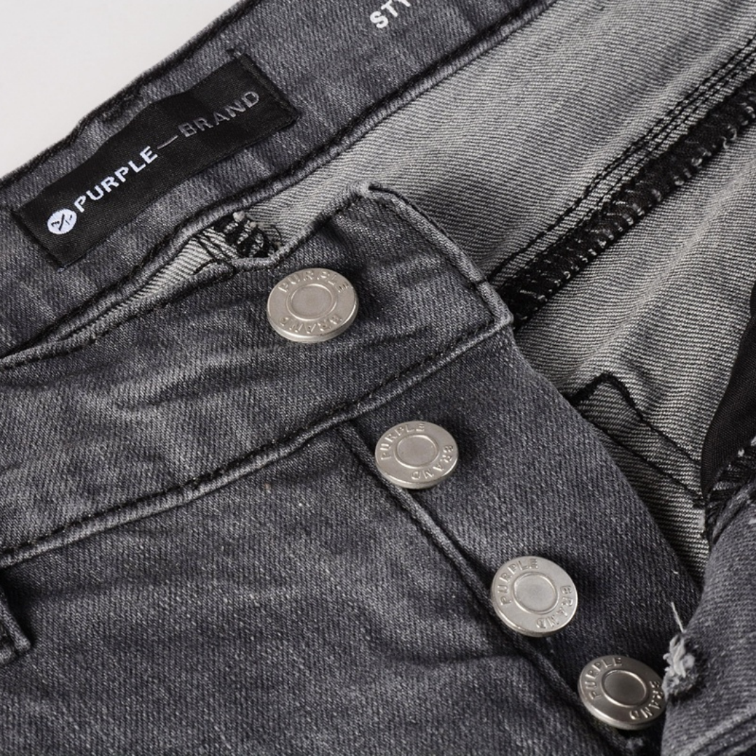 Purple Paint Ripped Jeans