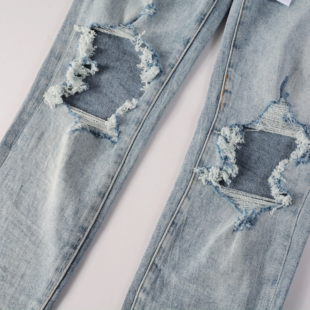 Purple Triple Ripped Jeans