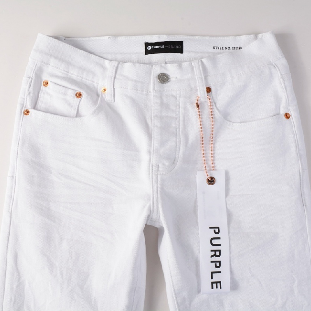 Purple White Jeans