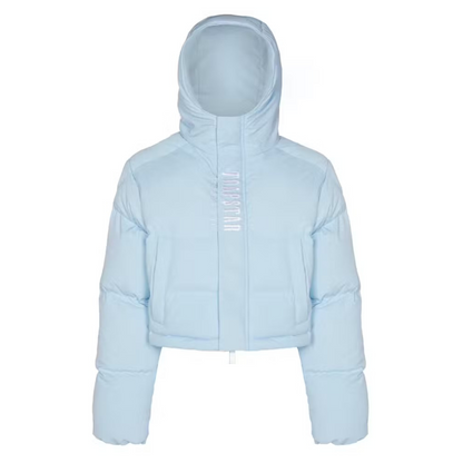 Women Decoded Hooded Ice Blue Puffer 2.0