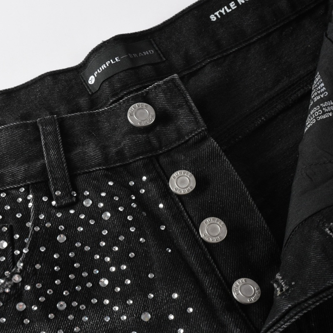Purple Black Diamonds Jeans
