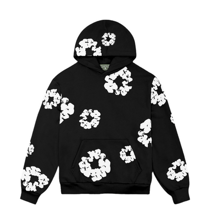 Flower Black Hoodie