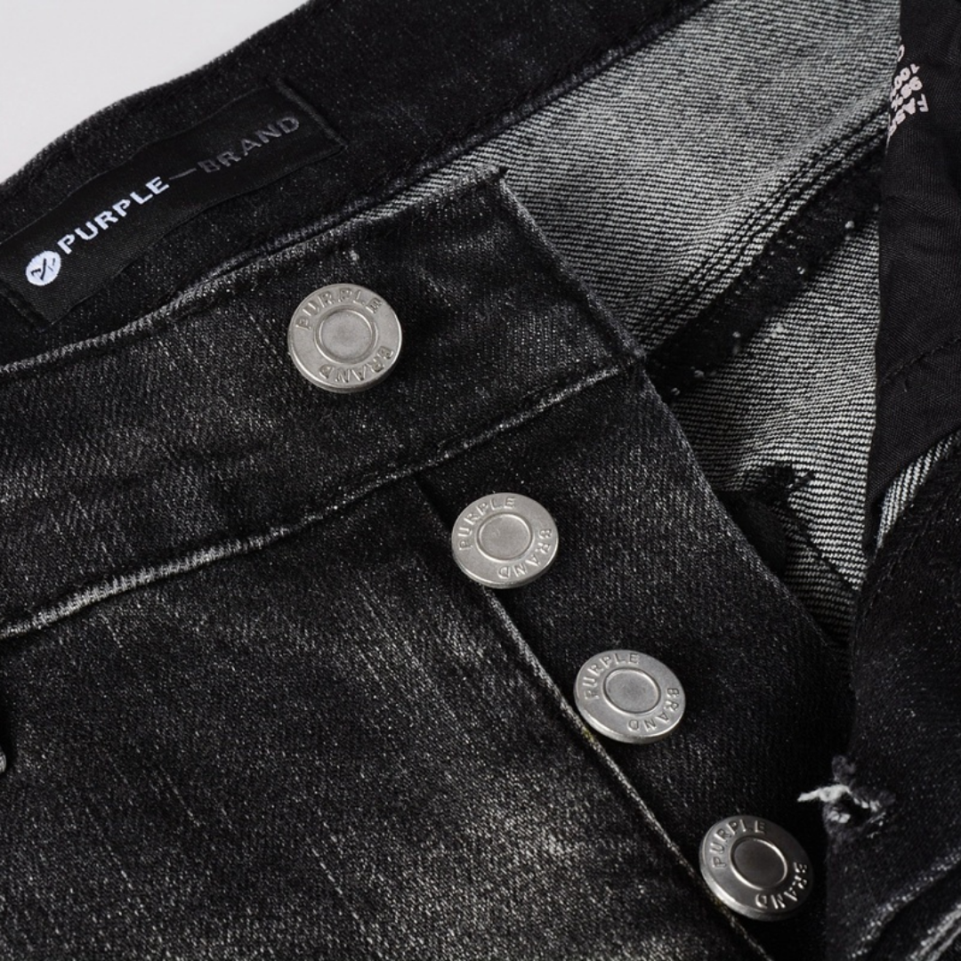 Purple Paint Ripped Jeans