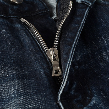 Amr Black Staggerd Logo Patch Jeans