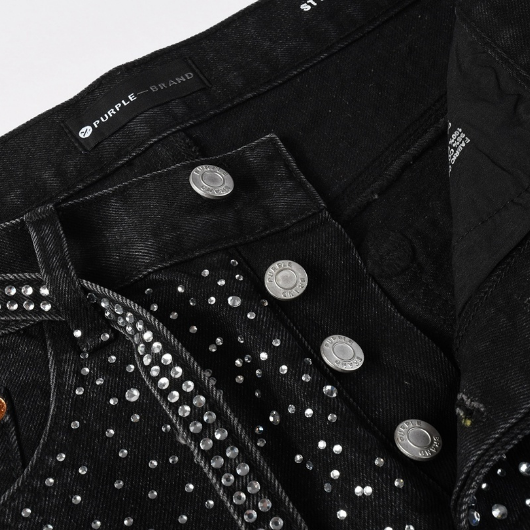 Purple Black Diamonds Jeans