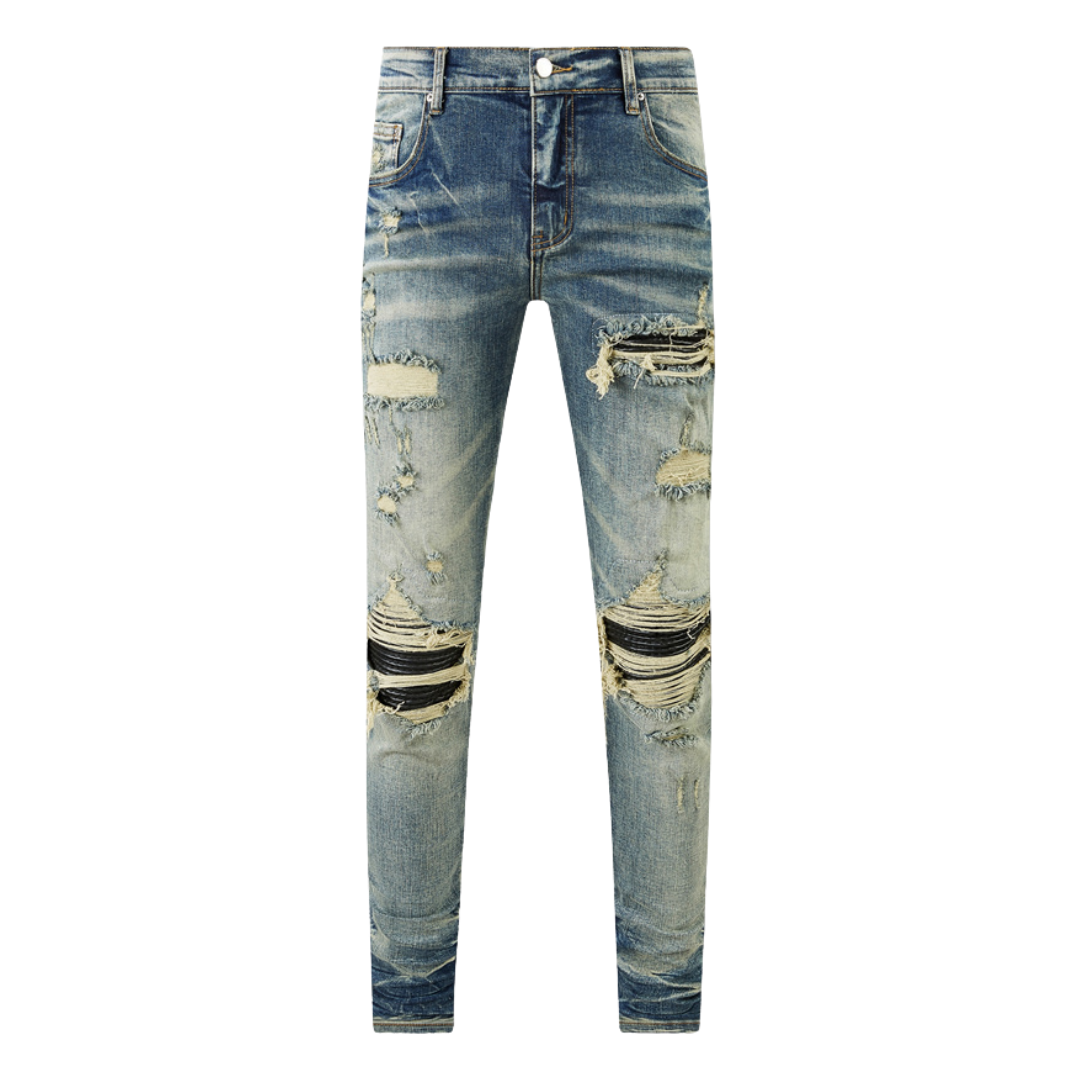 Amr Ripped Patch Jeans