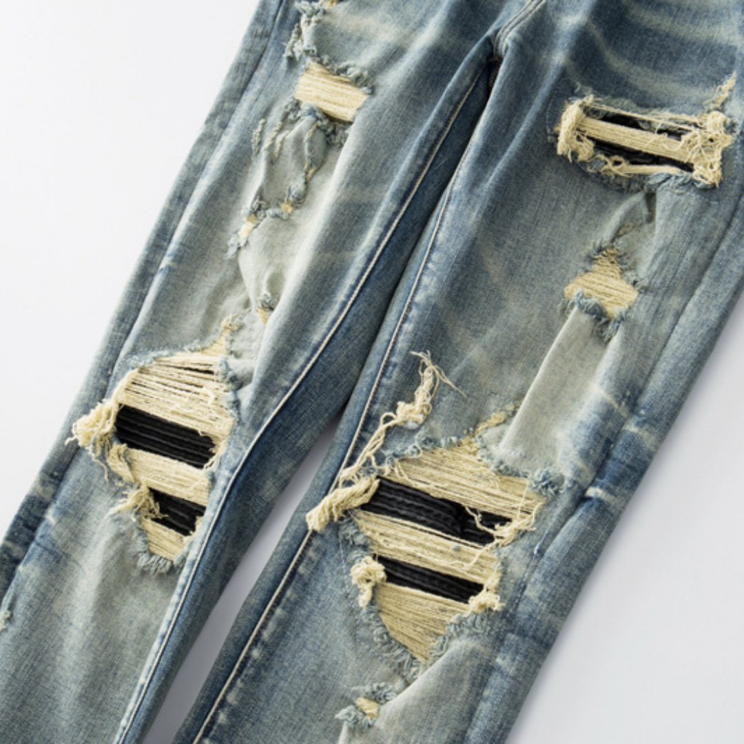 Amr Ripped Patch Jeans