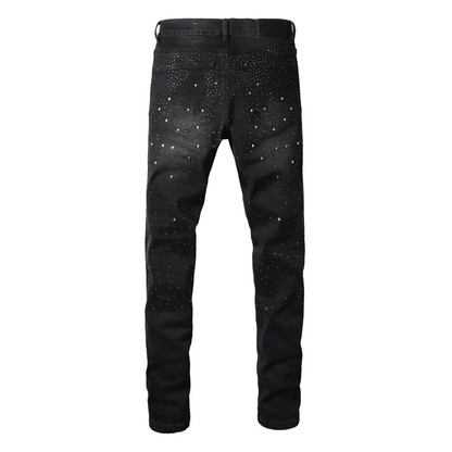 Purple Black Diamonds Jeans