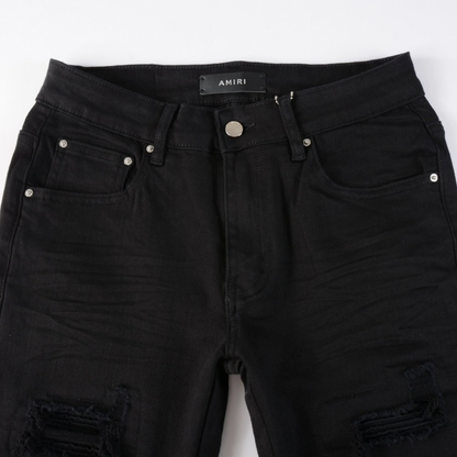 Amr Ripped Black Jeans