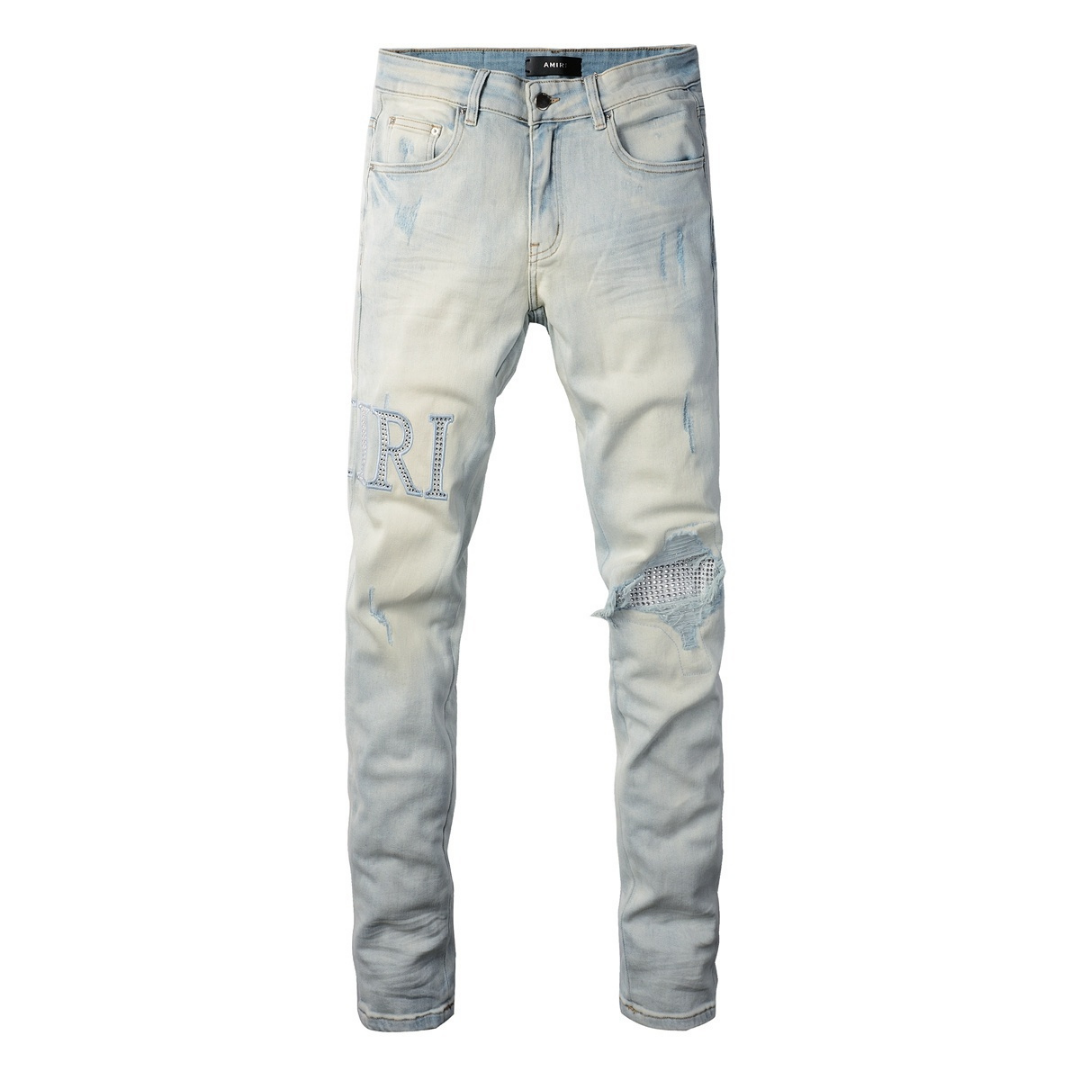 Amr Diamonds Light Blue Jeans