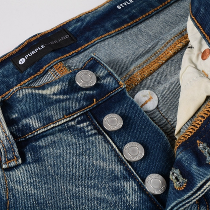 Purple Ripped Paint Jeans