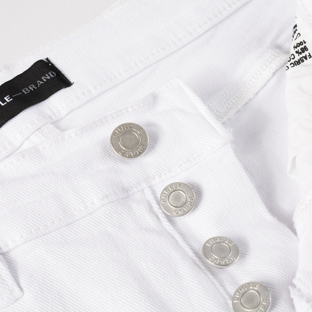 Purple White Paint Jeans