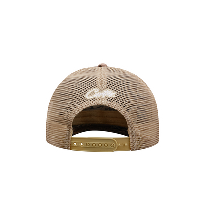 ISLAND PUFF PRINT TRUCKER HAT [FOREST CAMO]