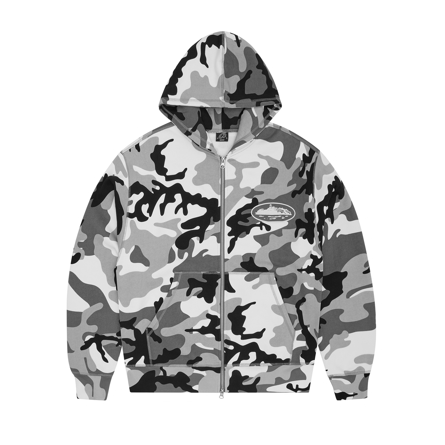 ISLAND PUFF PRINT ZIP HOODIE [ARCTIC CAMO]