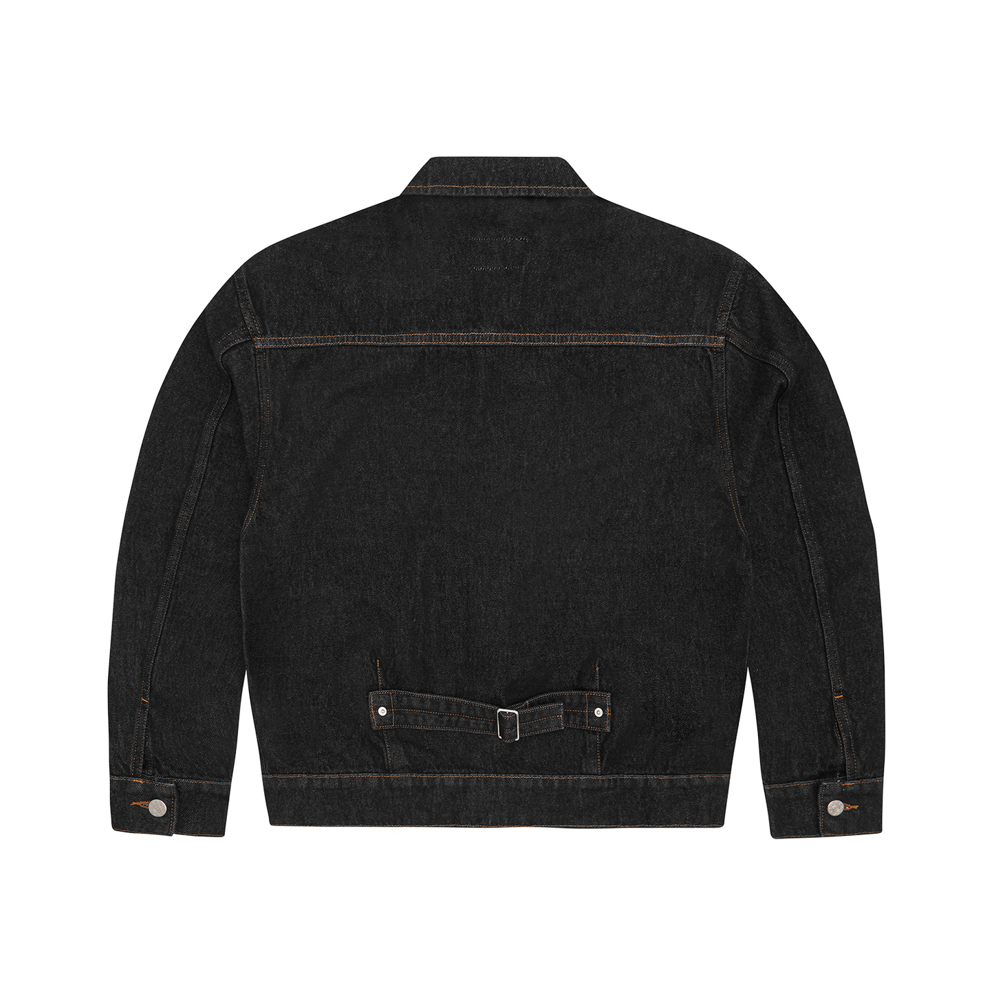 CREST CHAINSTITCH DENIM TRUCKER [WASHED BLACK]