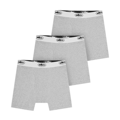 GREY ALCATRAZ BOXERS [3 PACK]