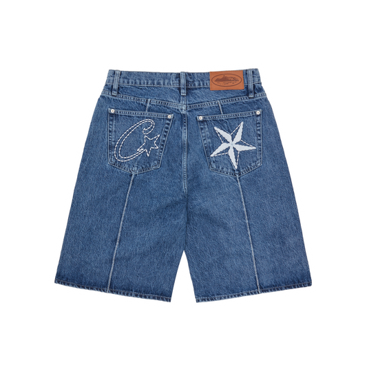 C-STAR DENIM SHORT [WASHED BLUE]