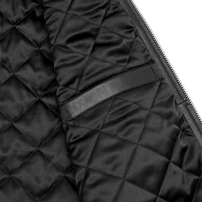 SKYDIVE LEATHER VEST [BLACK]