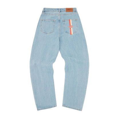 DUAL STRIPE BAGGY JEANS [STONEWASH]