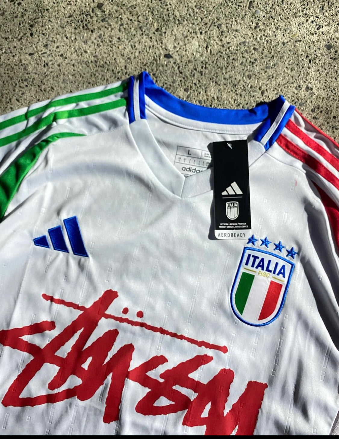 STÜSSY X “ITALY” JERSEY - white (JUNIOR SIZE)