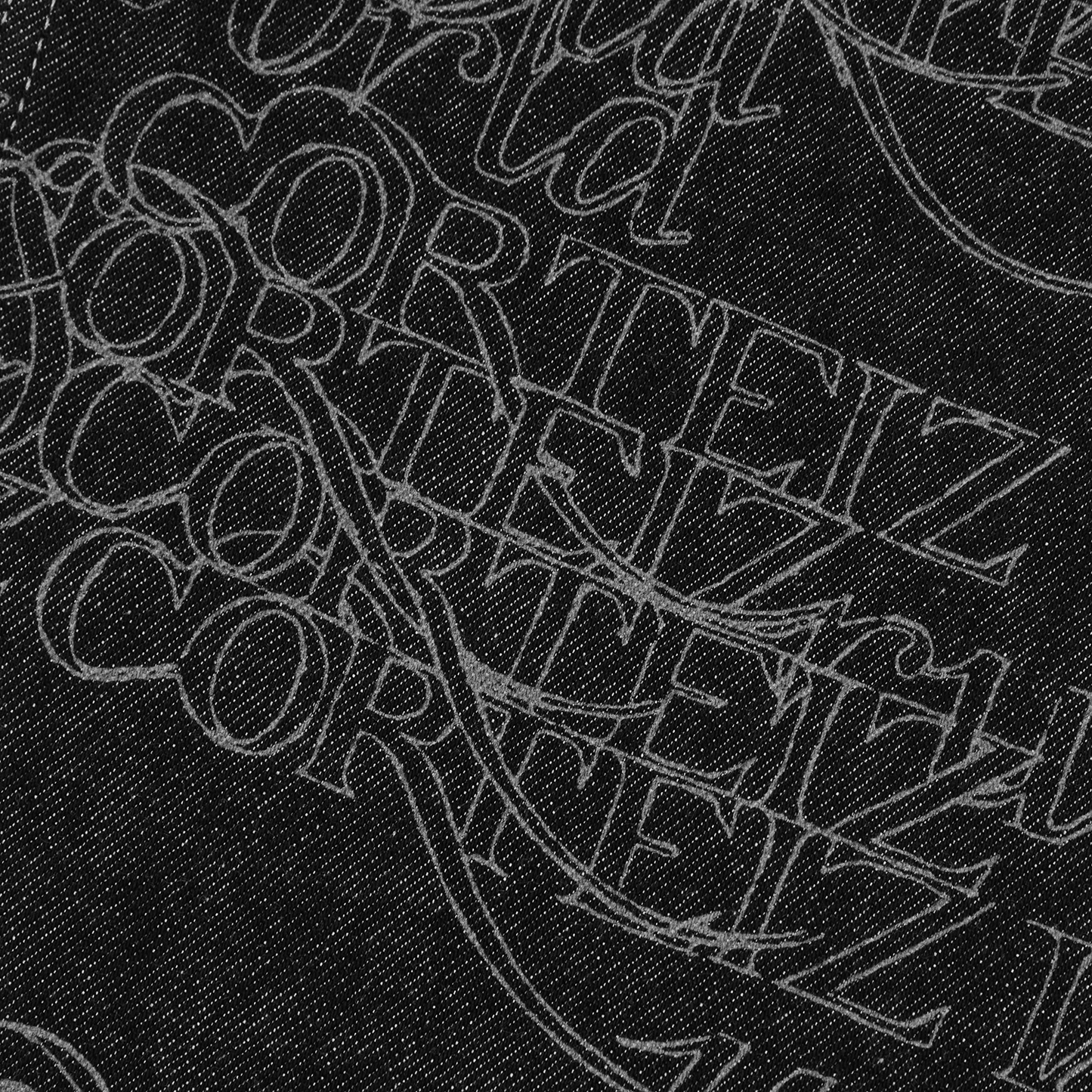 HANDWRITTEN DENIM BAGGY JEANS [BLACK]