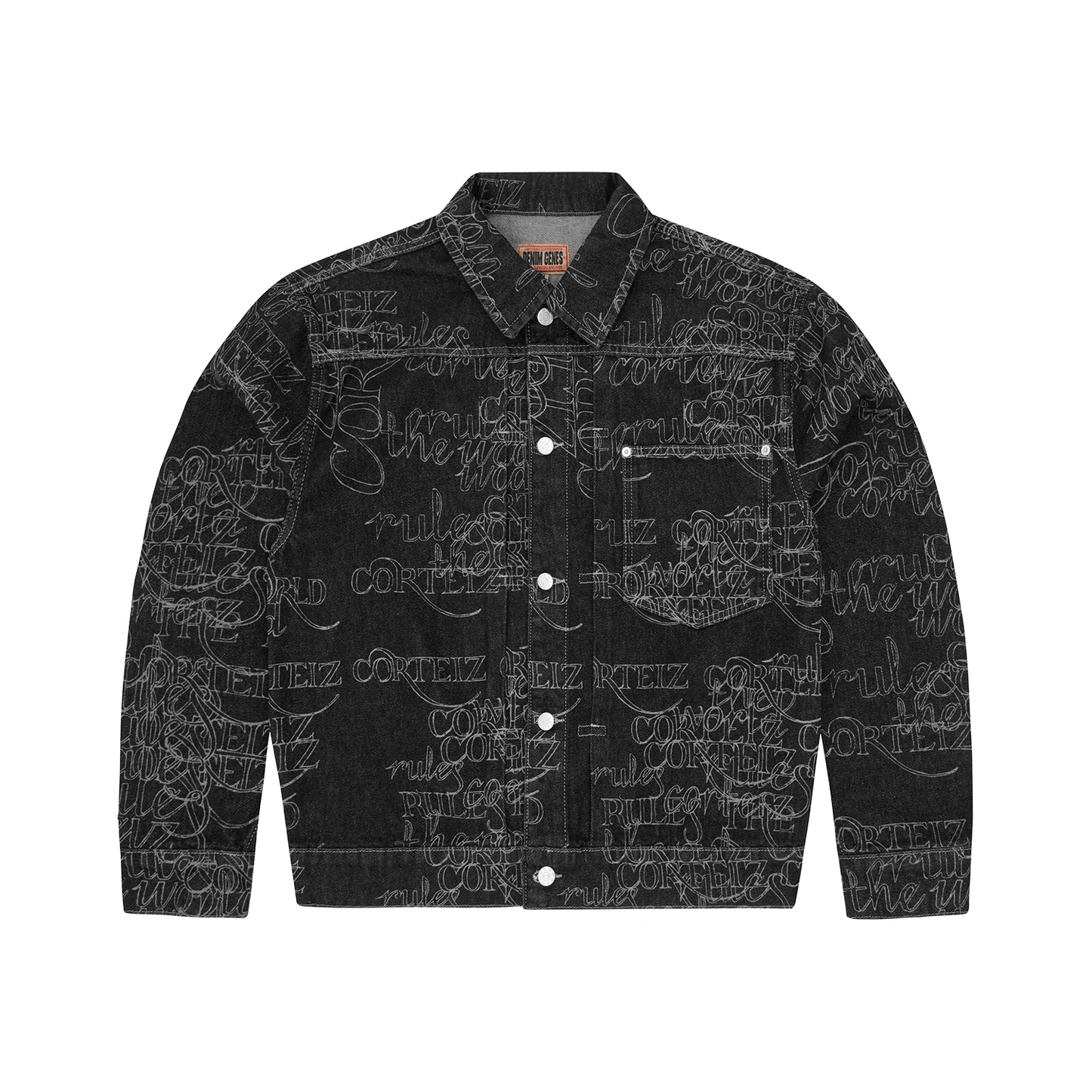 HANDWRITTEN DENIM TRUCKER [BLACK]