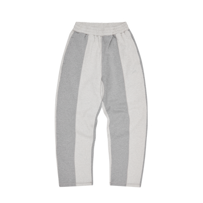 HMP CONTRAST PANEL OPEN HEM SWEATPANT [HEATHER GREY]